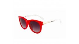 Rozior Red Women Sunglass with UV Protection Gradient Smoke Lens with Red Frame  (Lens: Gradient Smoke || Frame: Red, Model: RWU2130C23)