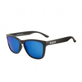 Rozior Black Men Women Polarised Sunglass with UV Protection Blue Mirror Lens with Black Frame Model: RWP8200M4