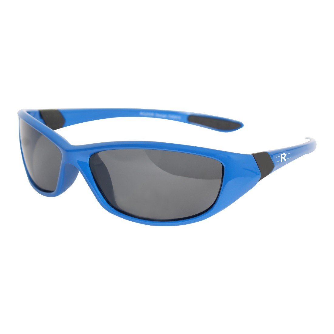 Rozior Men Women Polarized Sunglass with UV Protection Smoke Lens with Blue Frame, MODEL: RWPP510C2