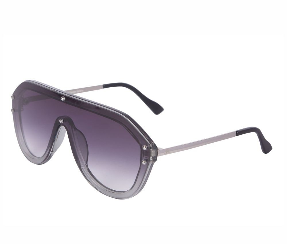 Rozior Silver Men Women Sunglass with UV Protection Gratient Grey Dual Shade Lens with Silver Frame  (Lens: Gratient Grey Dual Shade || Frame: Silver, Model: RSU15932C1)