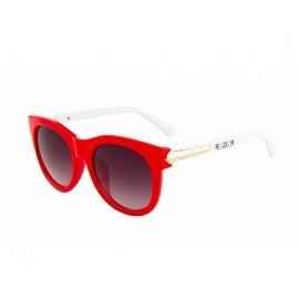 Rozior Red Women Sunglass with UV Protection Gradient Smoke Lens with Red Frame  (Lens: Gradient Smoke || Frame: Red, Model: RWU2130C23)