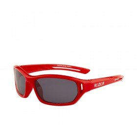Rozior Red Kids Polarised Sunglass with UV Protection Black Lens with Red Frame  (Lens: Black || Frame: Red, Model: RWPK121C5)