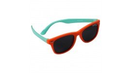 ROZIOR Kids Sunglass with UV Protection Smoke Lens with Orange Frame, MODEL: RSHPK12667C13