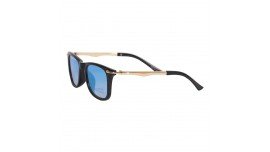 Rozior Black Kids Sunglass with UV Protection Blue Mirror Lens with Black Frame, MODEL: RWUK169M5