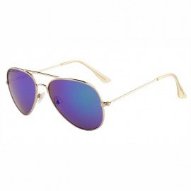Rozior Silver  Men Women Polarised Sunglass with UV Protection Green Mirror Lens with Silver Frame (Lens: Green Mirror || Frame: Silver, Model: RWPPJH0911M1)